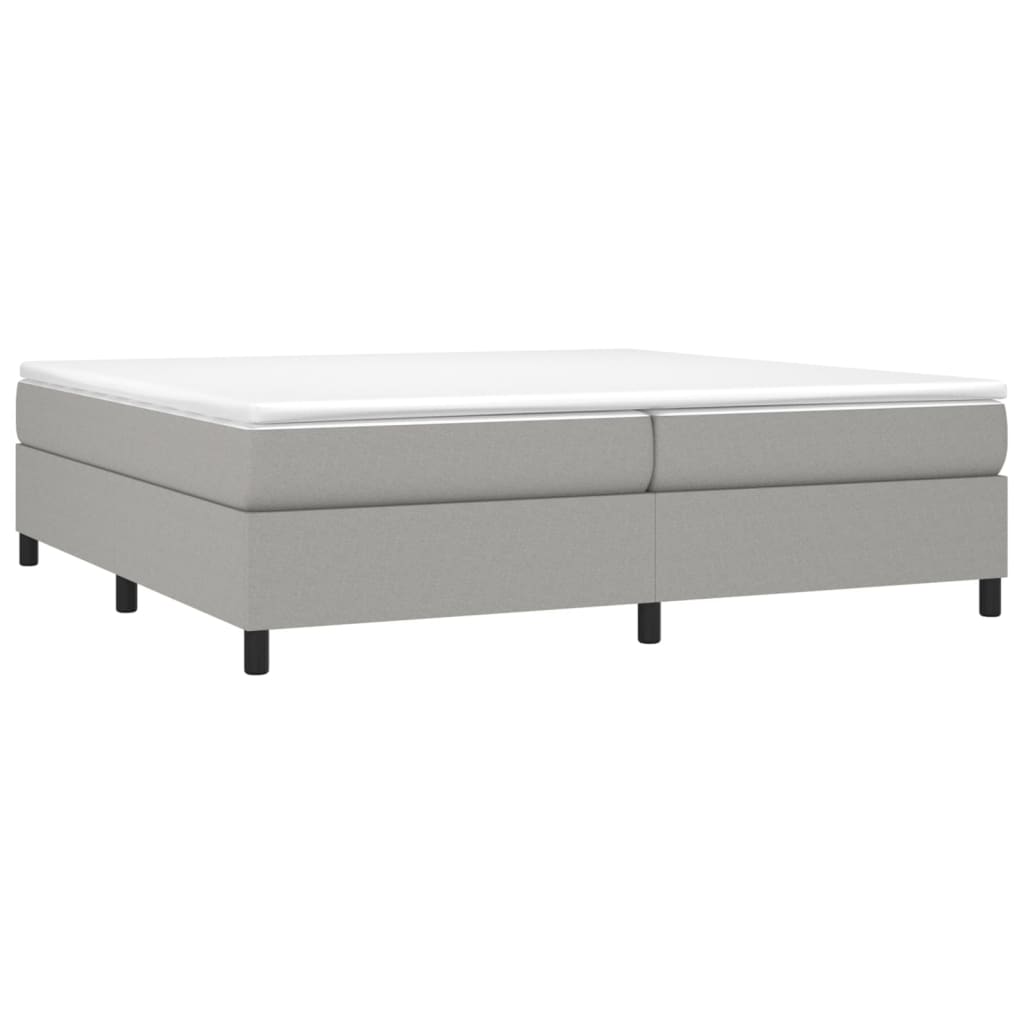 Okvir za krevet s oprugom svjetlosivi 200 x 200 cm od tkanine