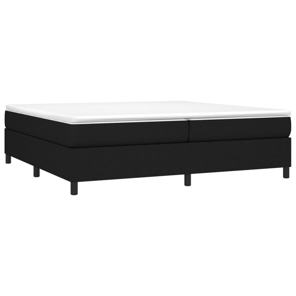 Okvir za krevet s oprugom crni 200x200 cm od tkanine