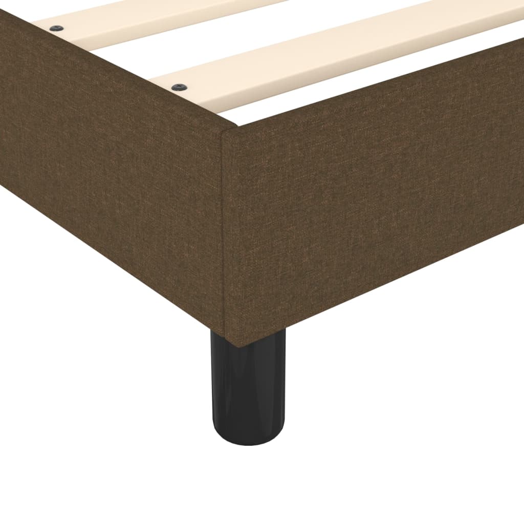 Okvir za krevet s oprugom tamnosmeđi 200x200 cm od tkanine