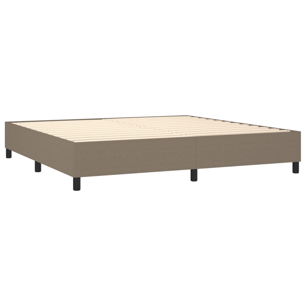 Okvir za krevet s oprugom smeđesivi 200x200 cm od tkanine