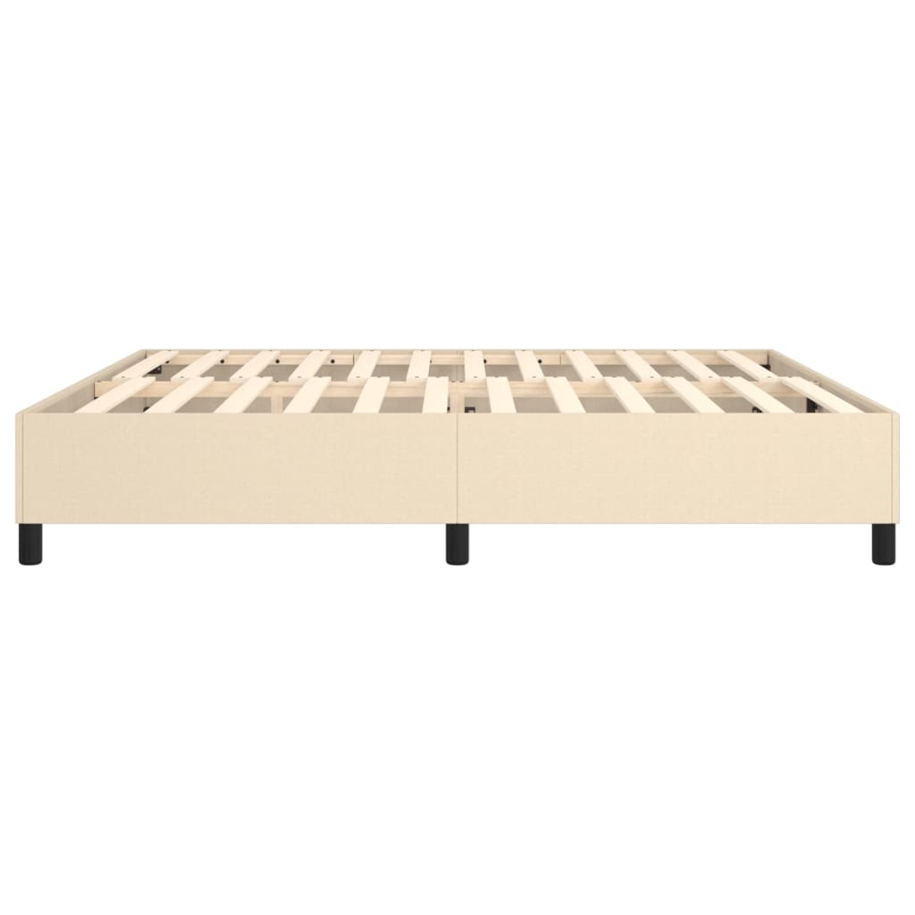 Okvir za krevet s oprugom krem 200x200 cm od tkanine