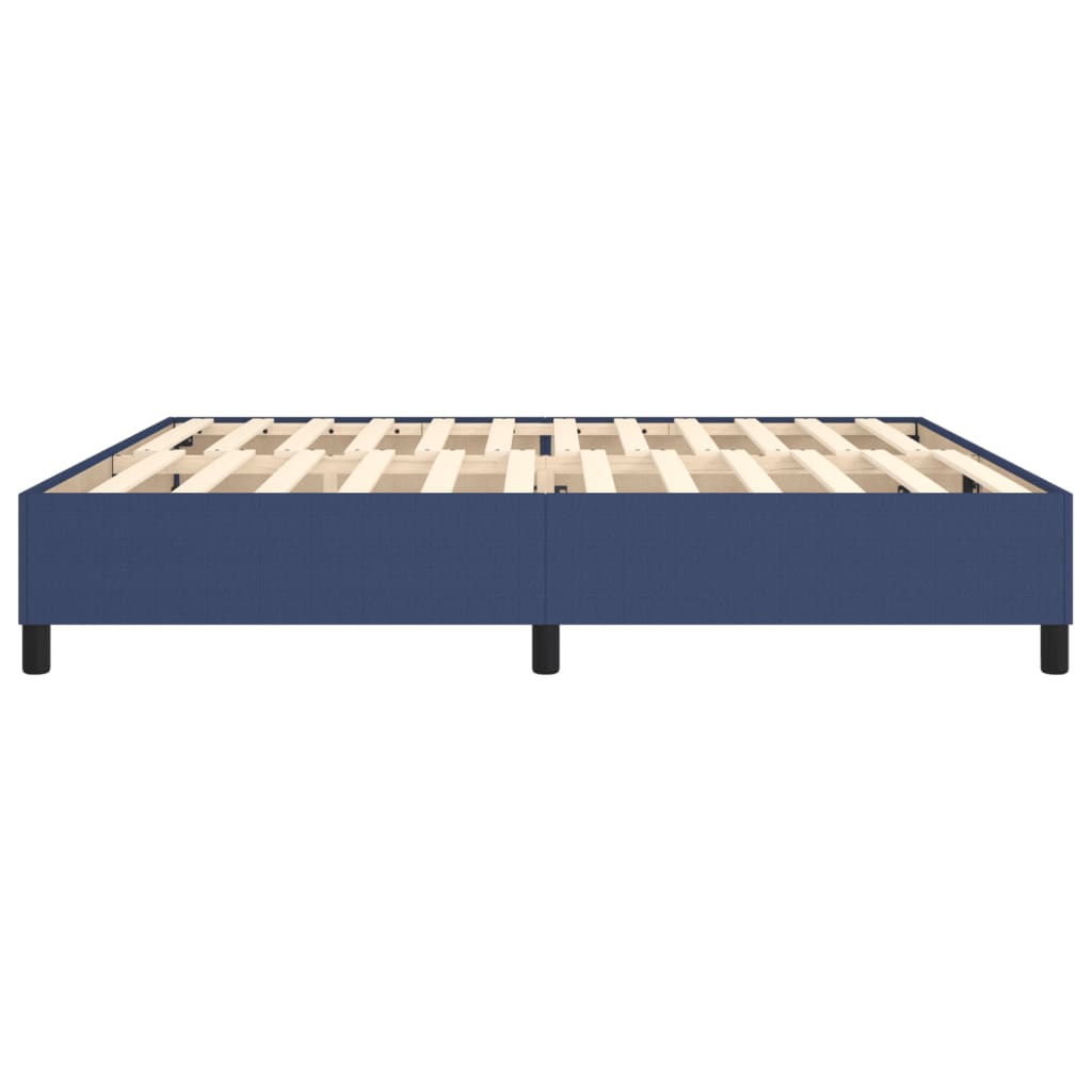 Okvir za krevet s oprugom plavi 200x200 cm od tkanine