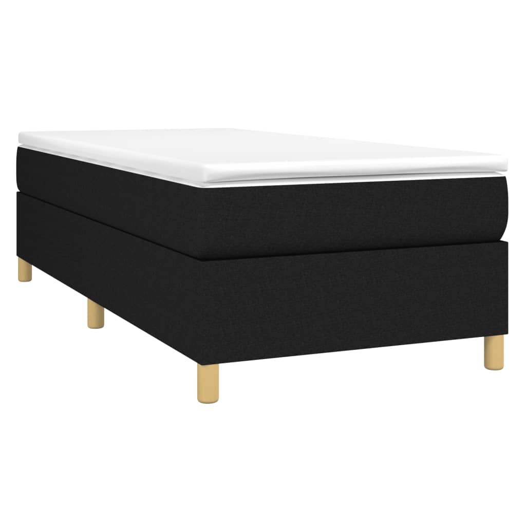 Okvir za krevet s oprugom crni 80x200cm od tkanine