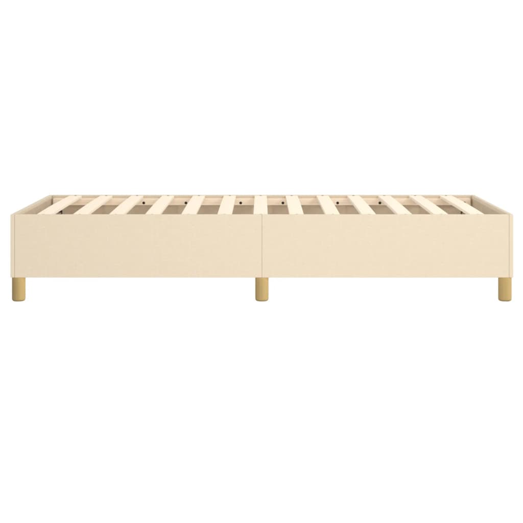 Okvir za krevet s oprugom Krem 80x200cm Tkanina