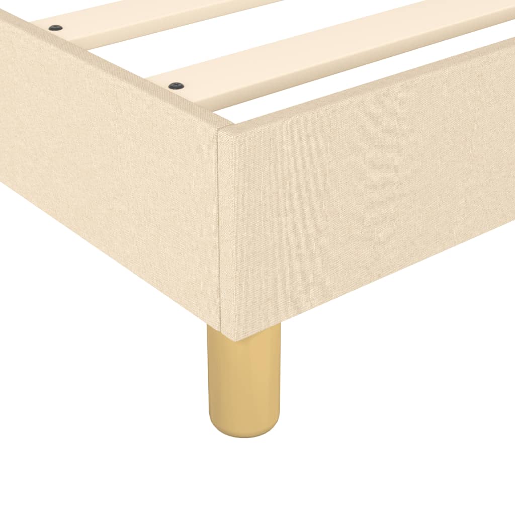Okvir za krevet s oprugom Krem 80x200cm Tkanina