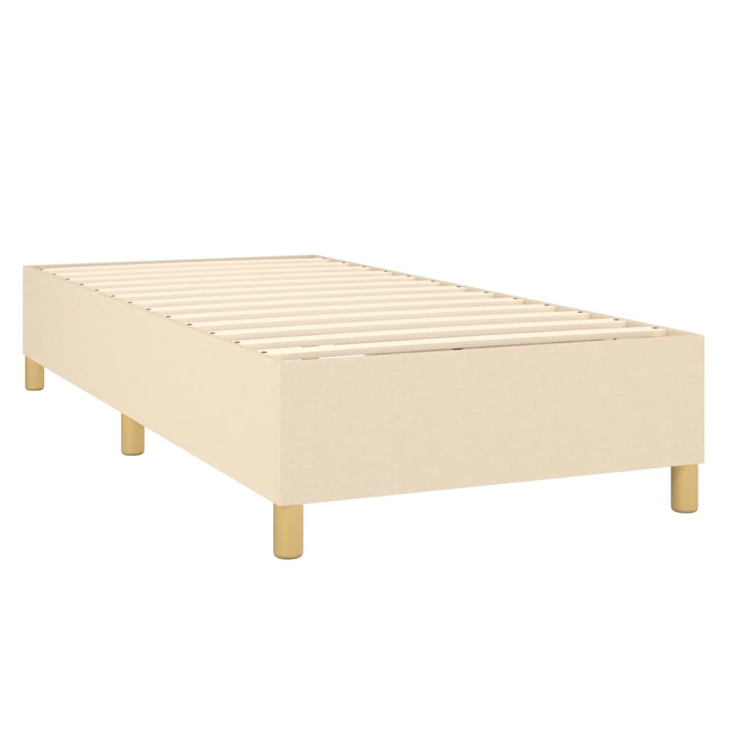 Okvir za krevet s oprugom krem 90x190cm od tkanine