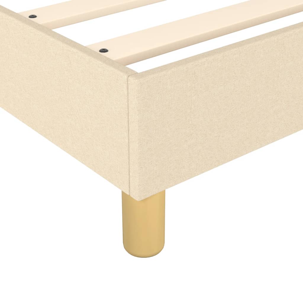 Okvir za krevet s oprugom krem 90x200cm od tkanine