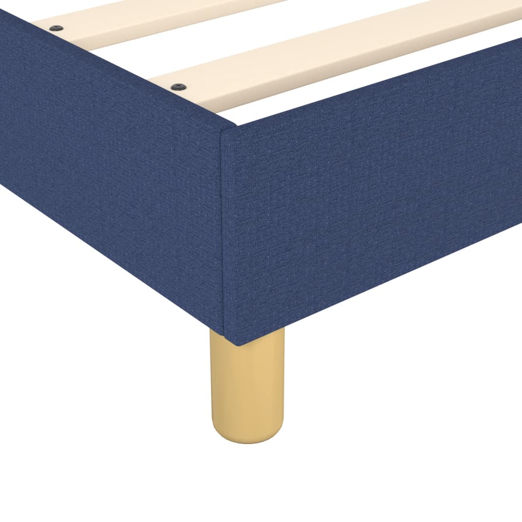 Okvir za krevet s oprugom plava 90x200cm od tkanine