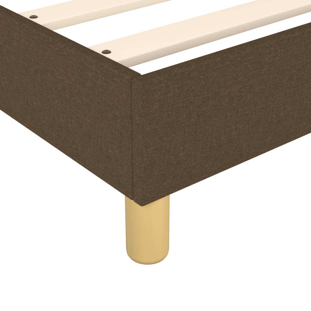 Okvir za krevet s oprugom tamnosmeđi 100x200 cm od tkanine