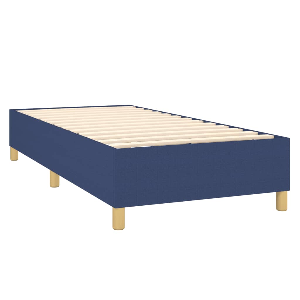 Okvir za krevet s oprugom plava 100x200cm od tkanine