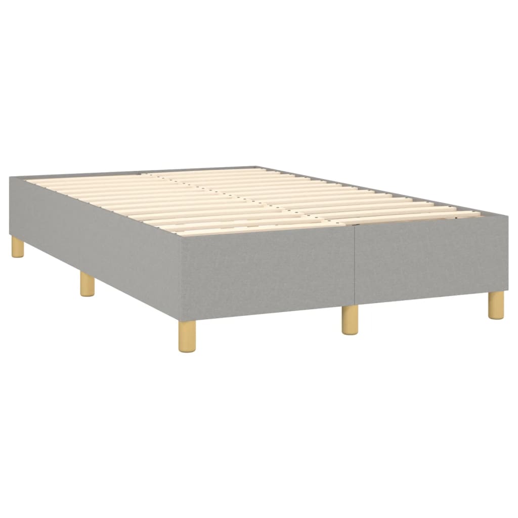 Okvir za krevet s oprugom svjetlosivi 120 x 200 cm od tkanine