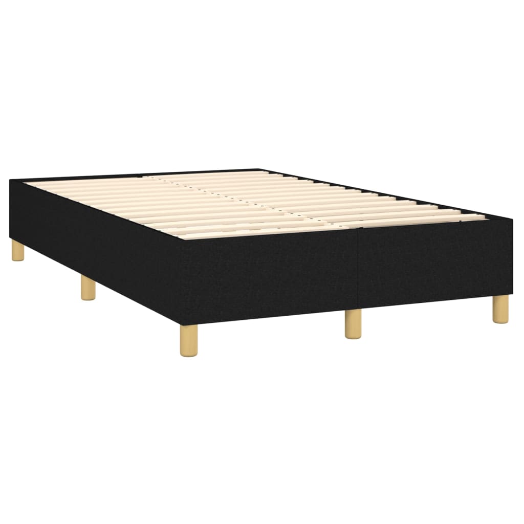 Okvir za krevet s oprugom crni 120 x 200 cm od tkanine