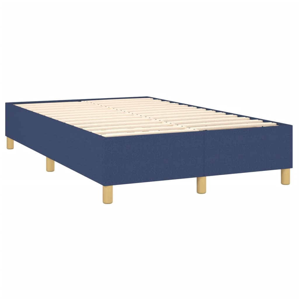 Okvir za krevet s oprugom plava 120x200 cm tkanina