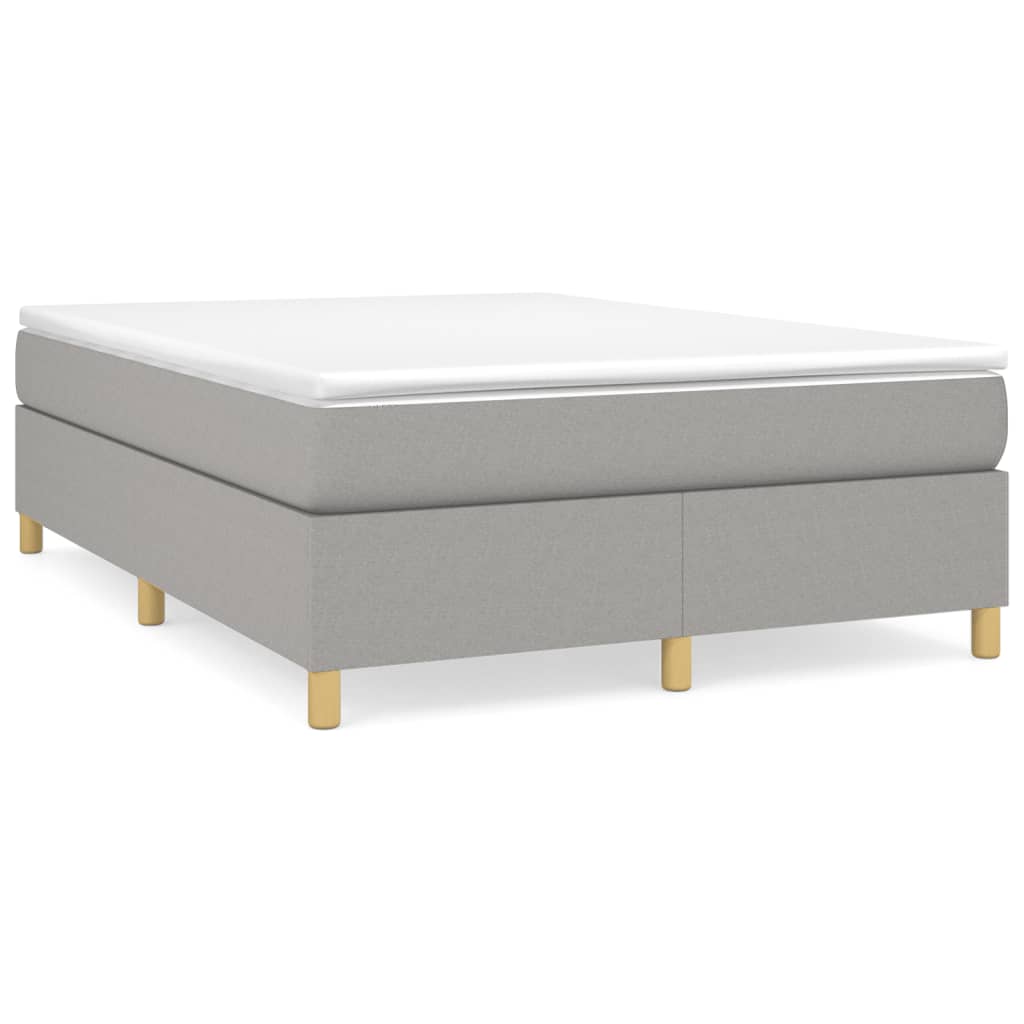 Okvir za krevet s oprugom svjetlosivi 140 x 190 cm od tkanine