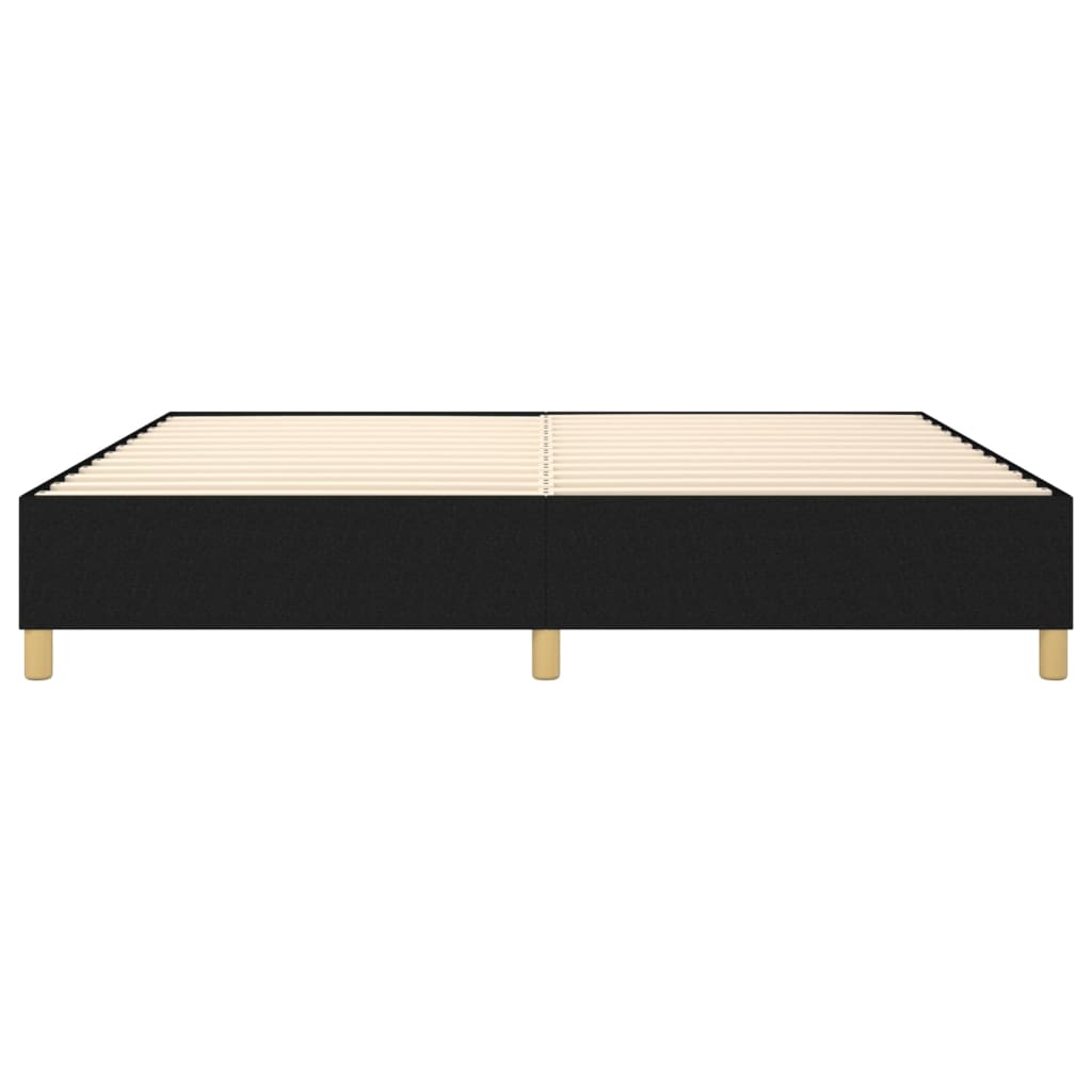 Okvir za krevet s oprugom crni 140 x 190 cm od tkanine