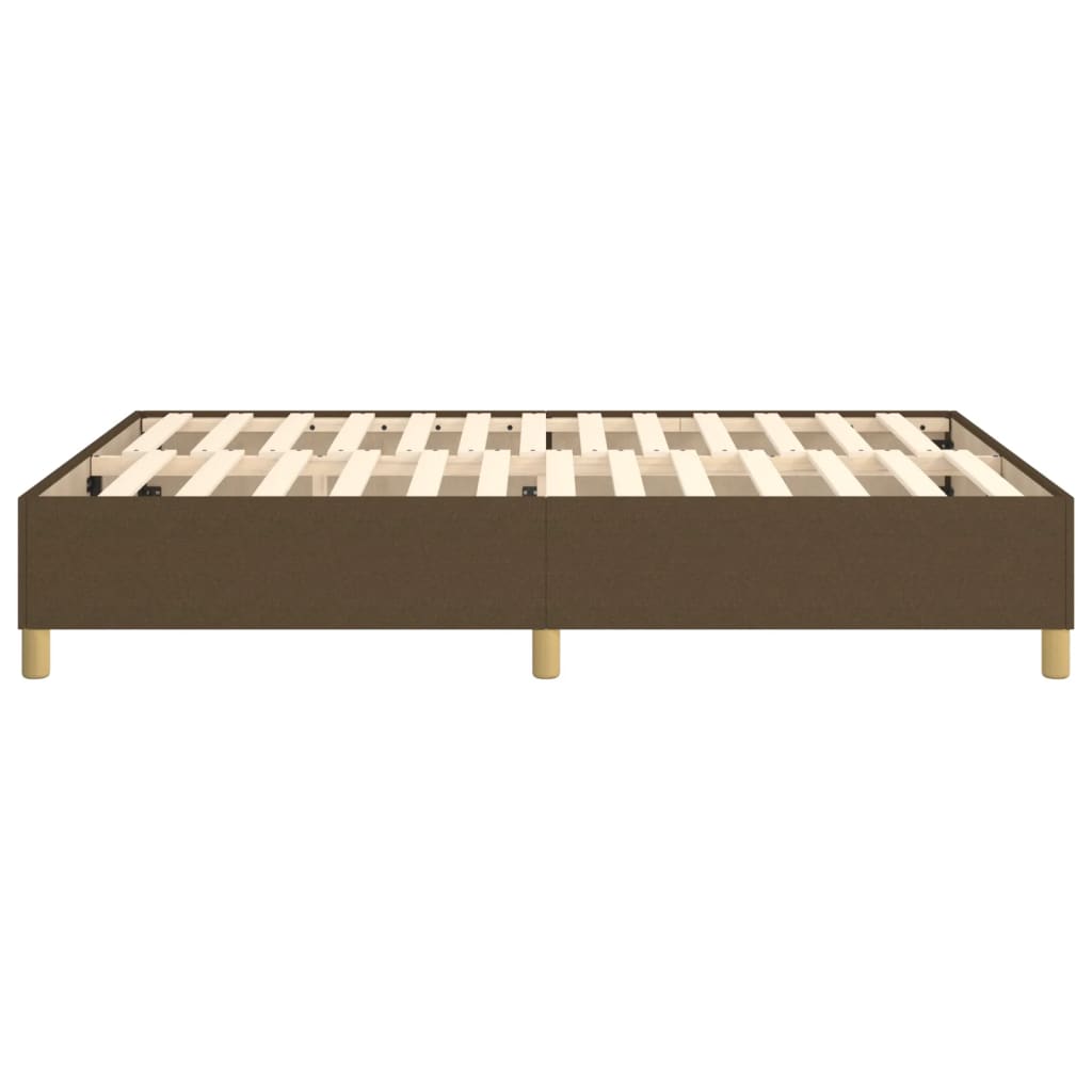 Okvir za krevet s oprugom tamnosmeđi 140 x 190 cm od tkanine