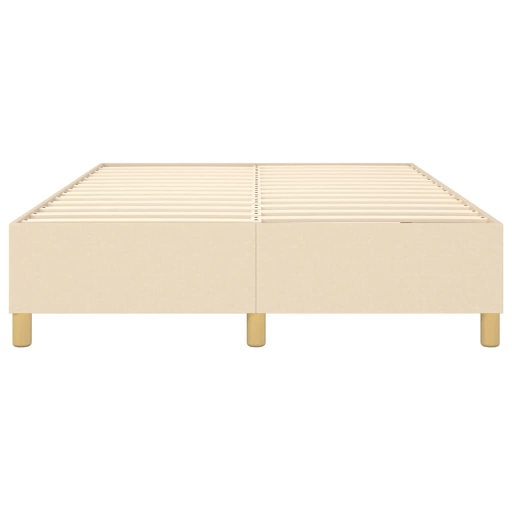 Okvir za krevet s oprugom krem 140 x 190 cm od tkanine