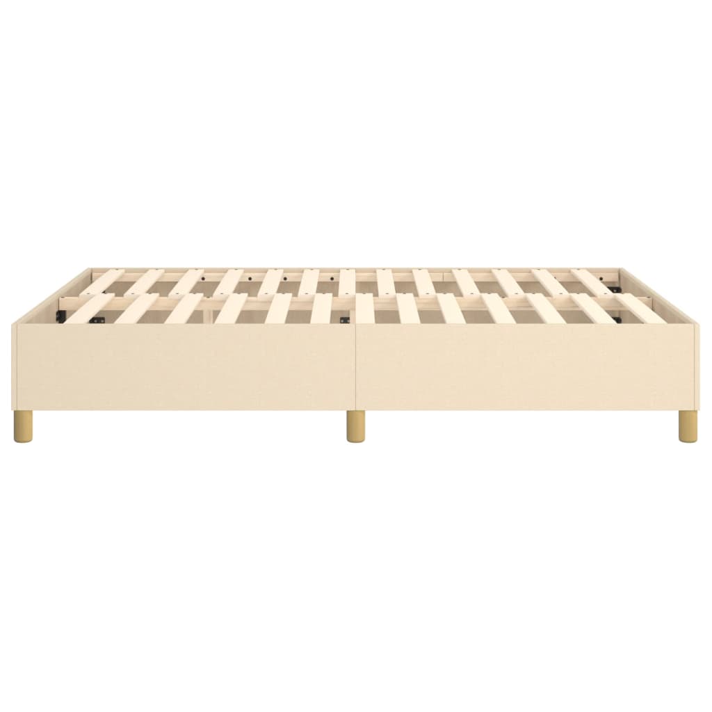 Okvir za krevet s oprugom krem 140 x 190 cm od tkanine