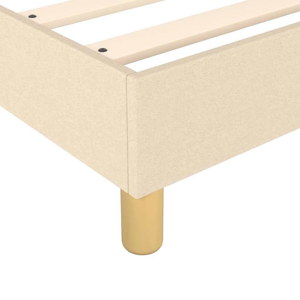 Okvir za krevet s oprugom krem 140 x 190 cm od tkanine