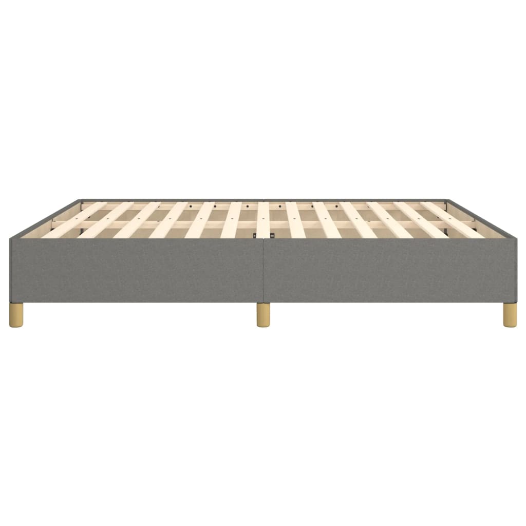 Okvir za krevet s oprugom tamnosivi 160x200 cm od tkanine