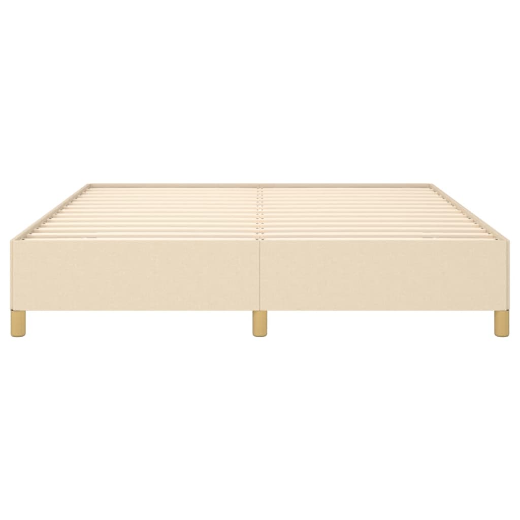 Okvir za krevet s oprugom krem 160x200 cm od tkanine