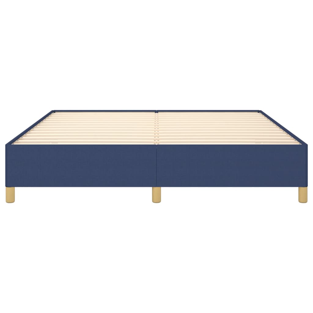 Okvir za krevet s oprugom plavi 160x200 cm od tkanine