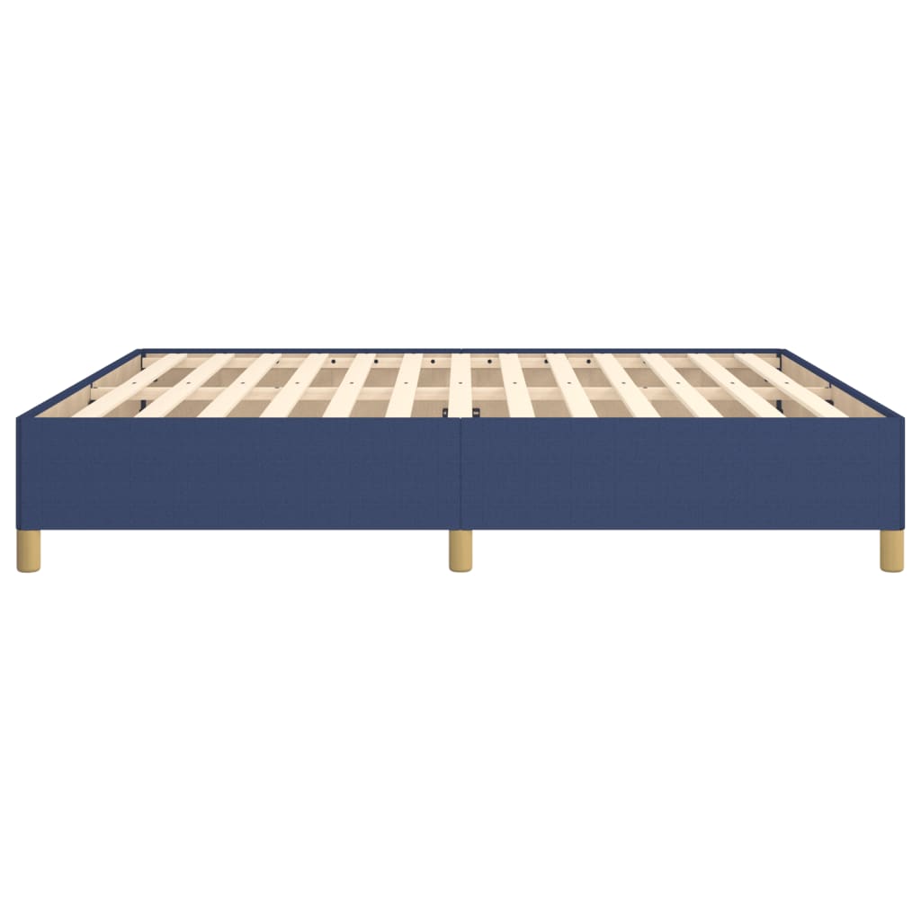 Okvir za krevet s oprugom plavi 160x200 cm od tkanine