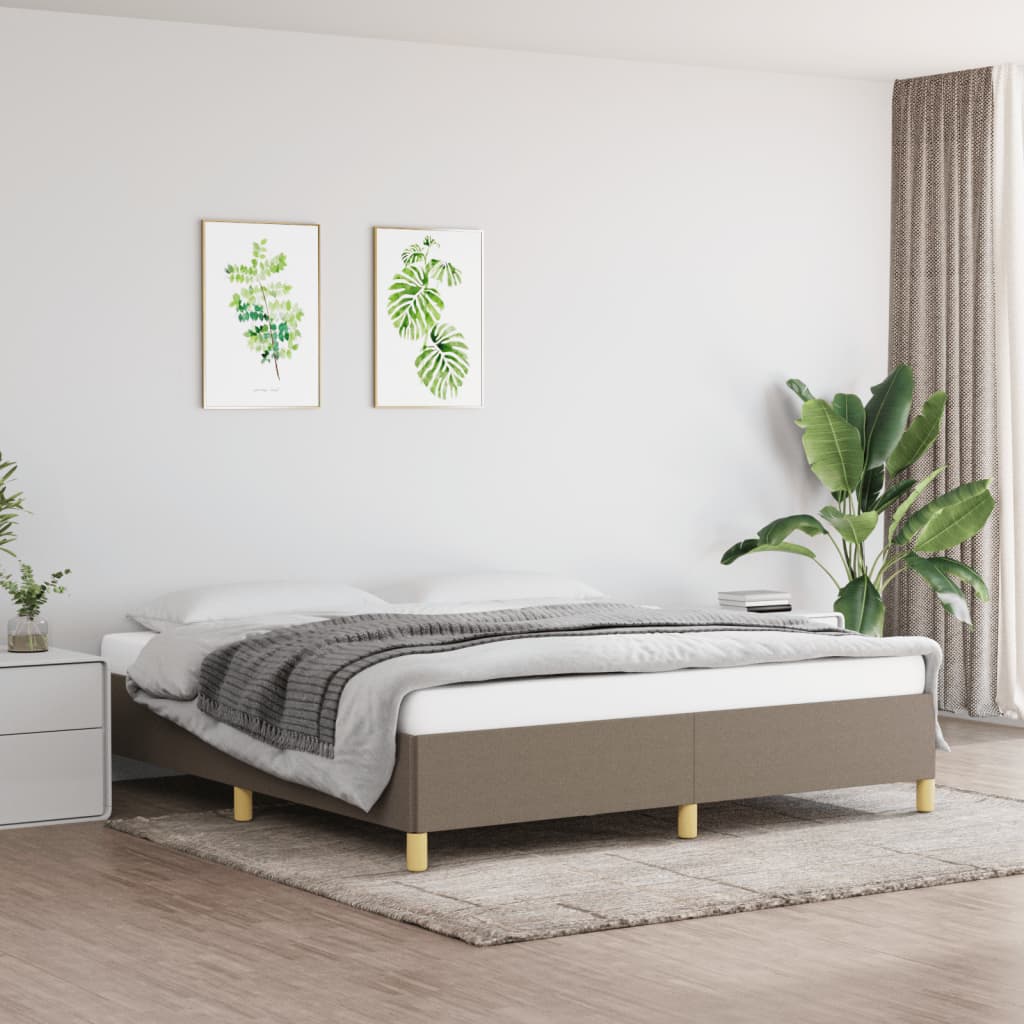 Okvir za krevet s oprugom smeđesivi 180x200 cm od tkanine
