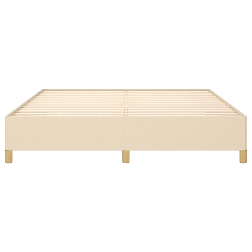 Okvir za krevet s oprugom krem 180 x 200 cm od tkanine
