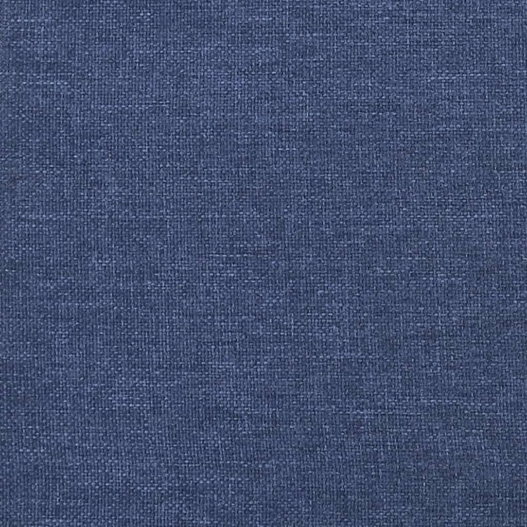 Okvir za krevet s oprugom plavi 180x200 cm od tkanine