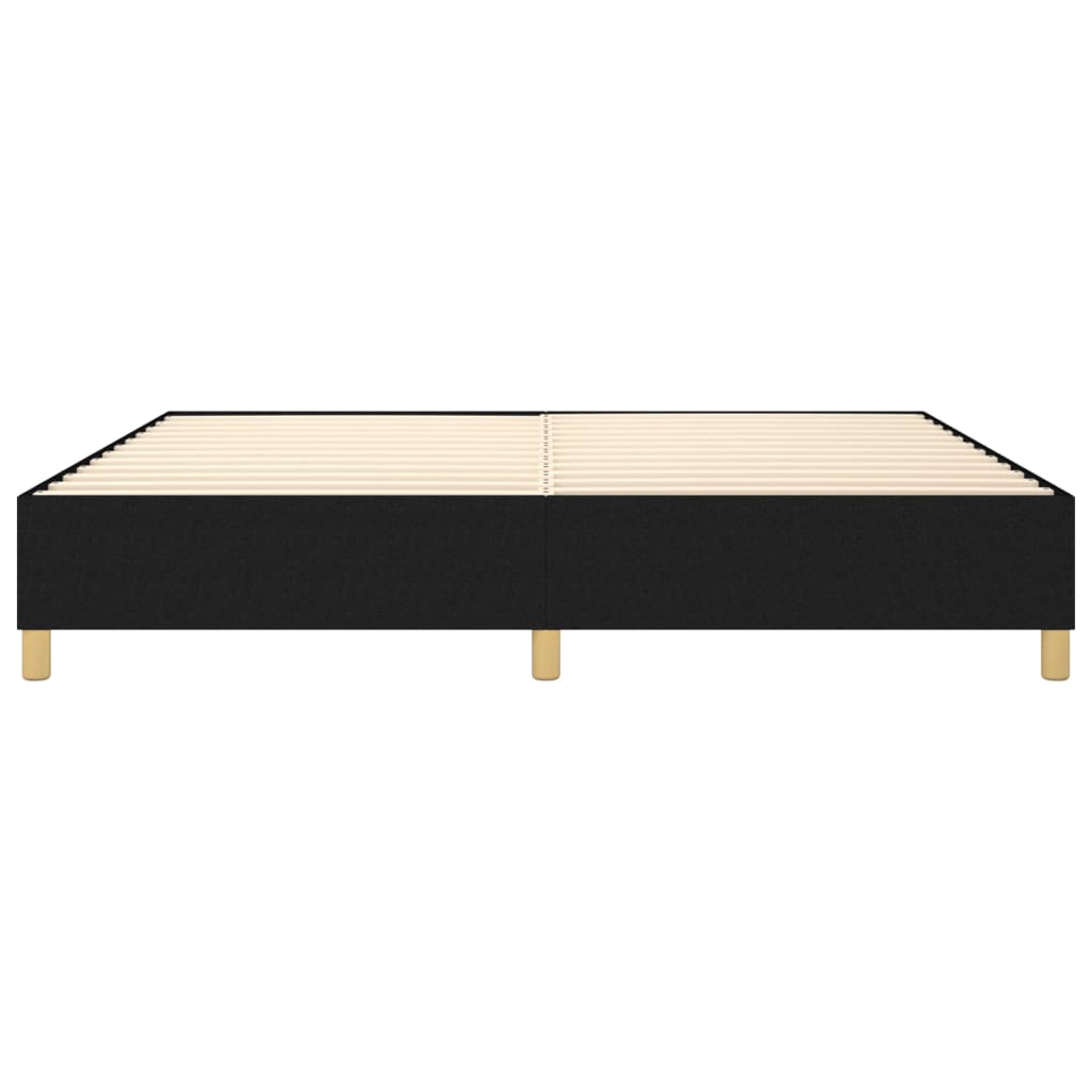 Okvir za krevet s oprugom crni 200x200 cm od tkanine