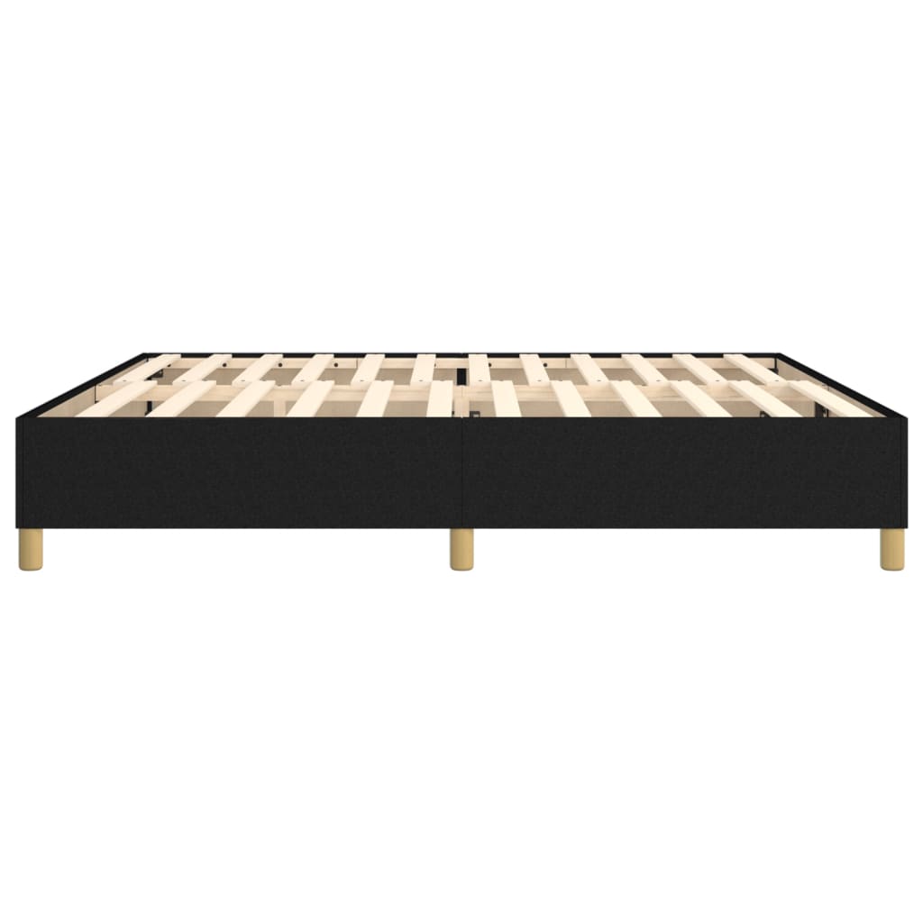Okvir za krevet s oprugom crni 200x200 cm od tkanine