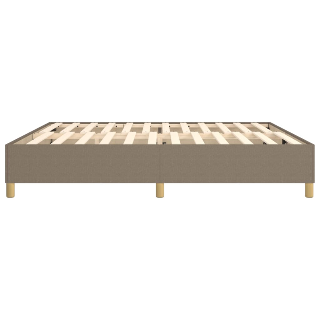 Okvir za krevet s oprugom smeđesivi 200x200 cm od tkanine