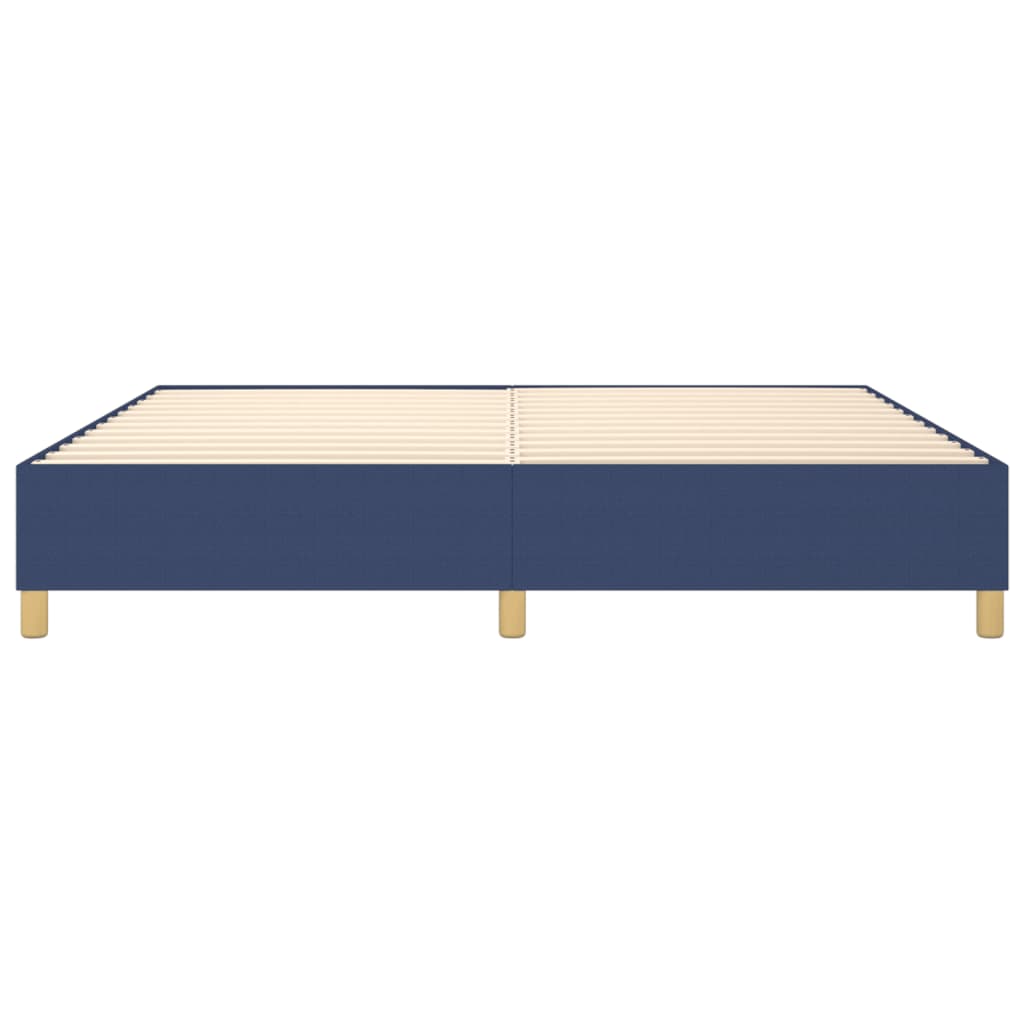 Okvir za krevet s oprugom plavi 200x200 cm od tkanine