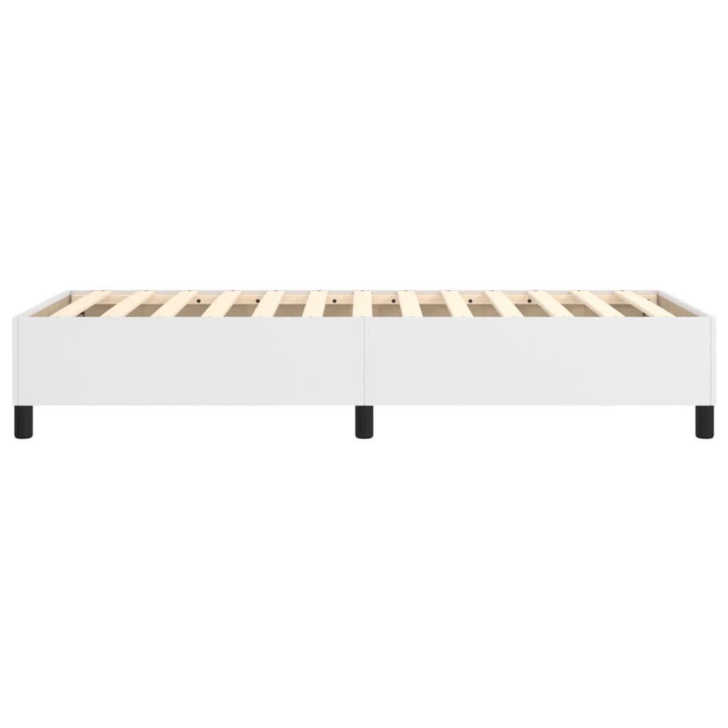 Okvir za krevet s oprugom bijela 90x200 cm od umjetne kože
