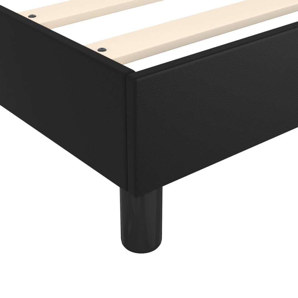 Okvir za krevet s oprugom crni 100x200 cm od umjetne kože