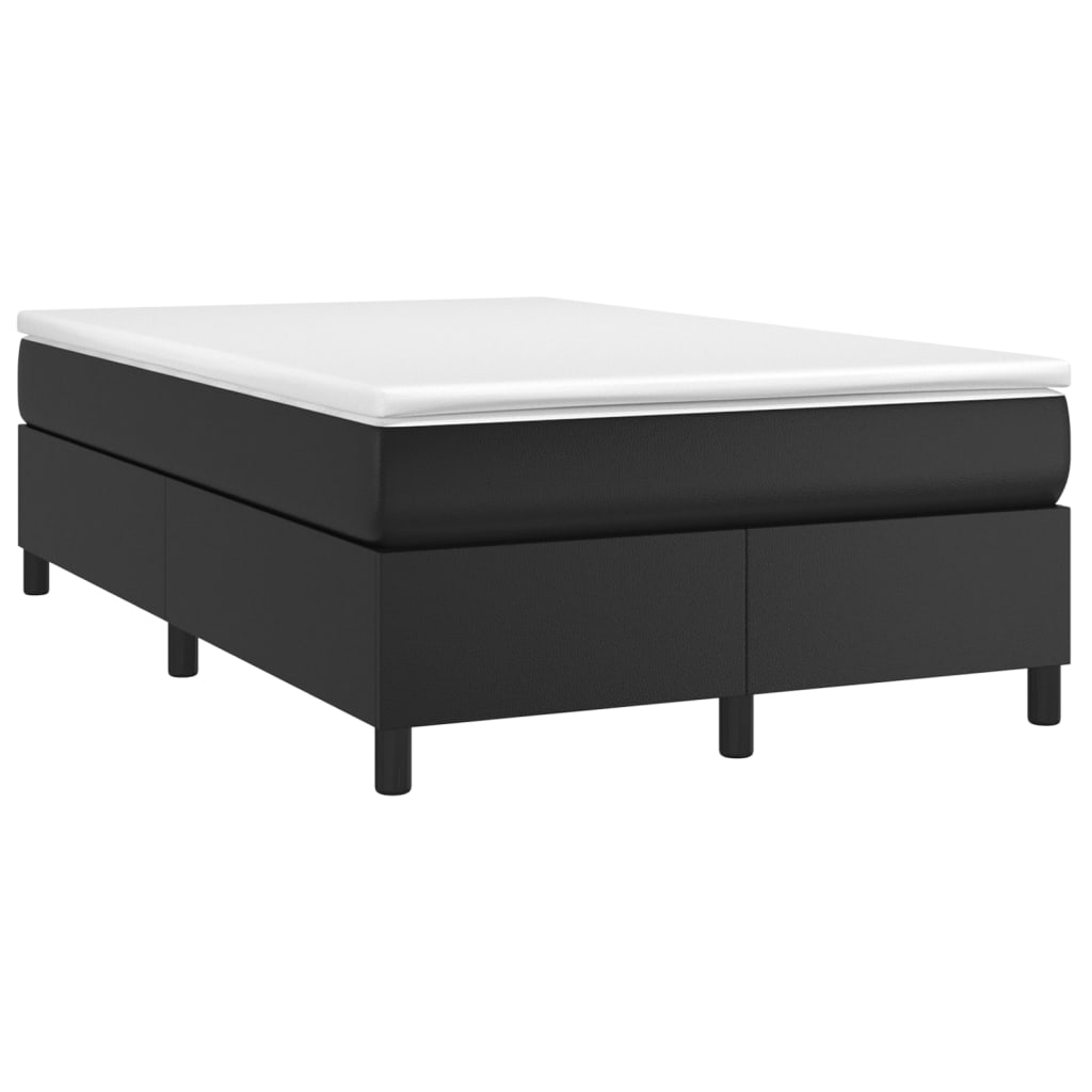 Okvir za krevet s oprugom crni 120 x 200 cm od umjetne kože