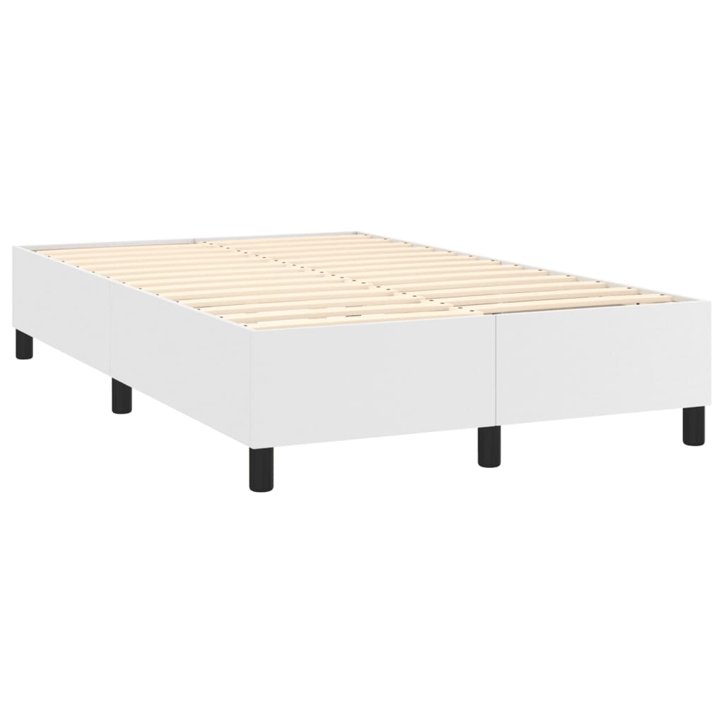 Okvir za krevet s oprugom bijela 120x200 cm od umjetne kože