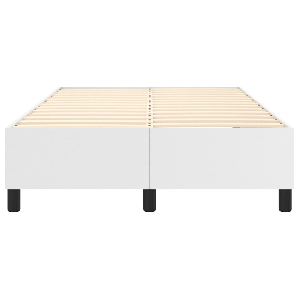 Okvir za krevet s oprugom bijela 120x200 cm od umjetne kože