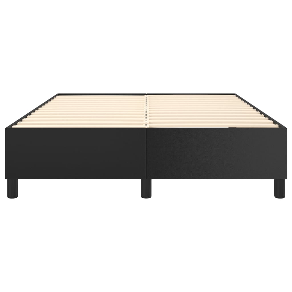 Okvir za krevet s oprugom crni 140x190 cm od umjetne kože