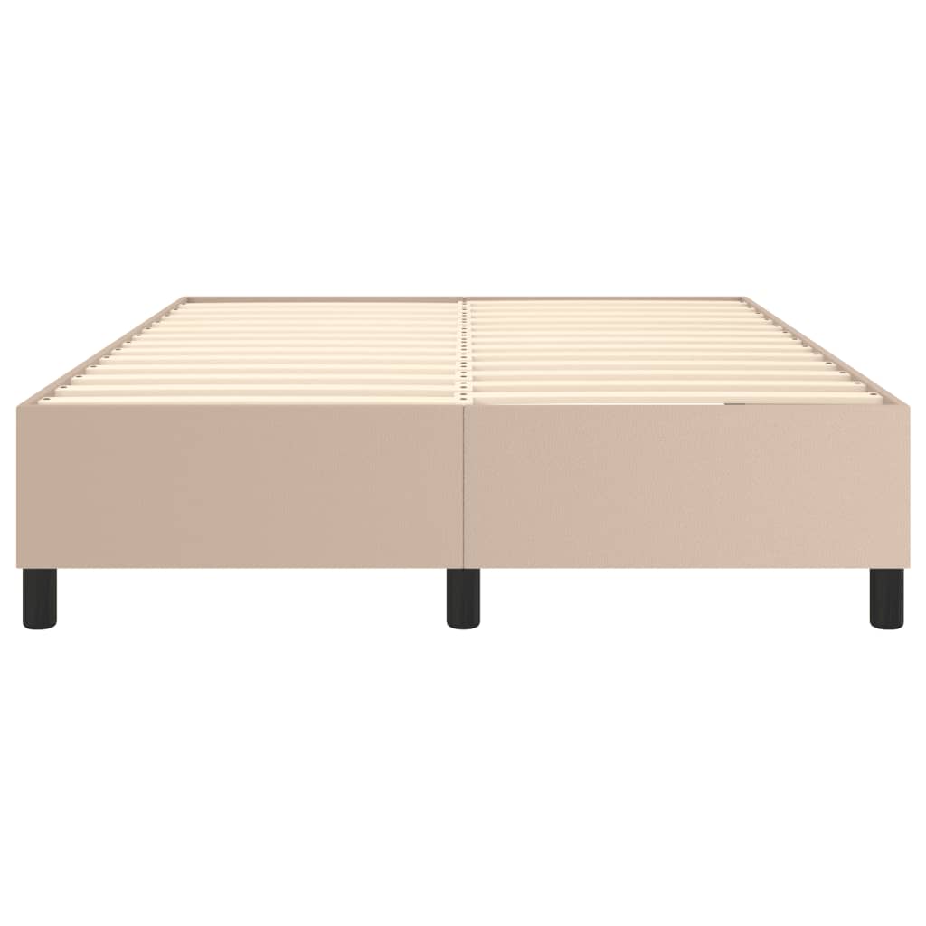 Okvir za krevet s oprugom boja cappuccina 140x200 cm od umjetne kože