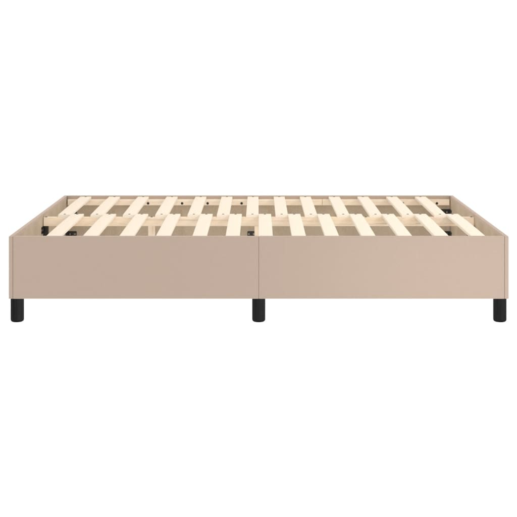 Okvir za krevet s oprugom boja cappuccina 140x200 cm od umjetne kože