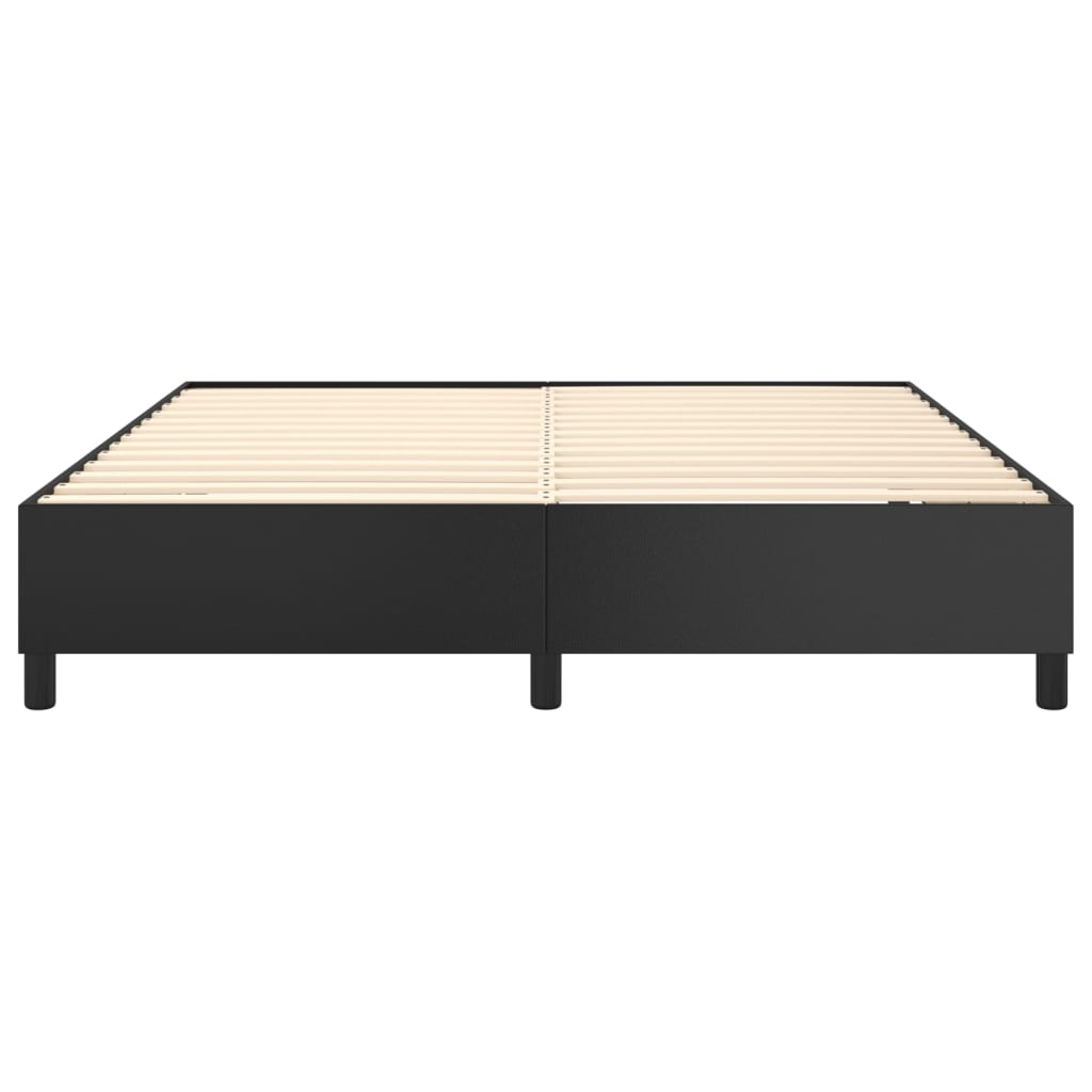 Okvir za krevet s oprugom crni 160x200 cm od umjetne kože