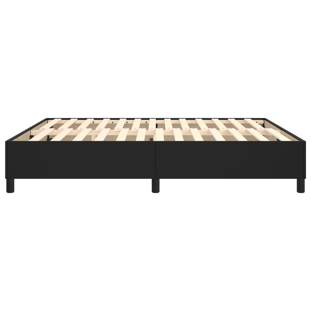 Okvir za krevet s oprugom crni 160x200 cm od umjetne kože