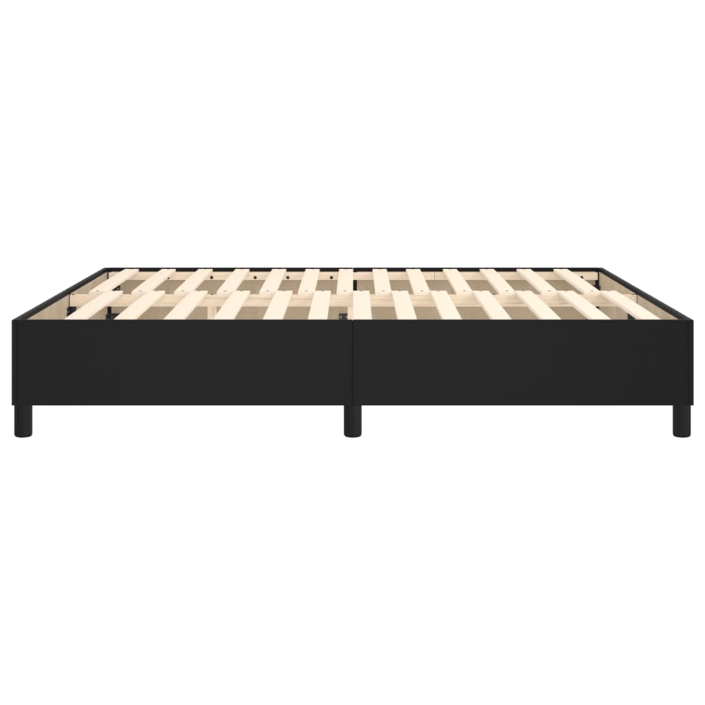 Okvir za krevet s oprugom crni 180x200 cm od umjetne kože
