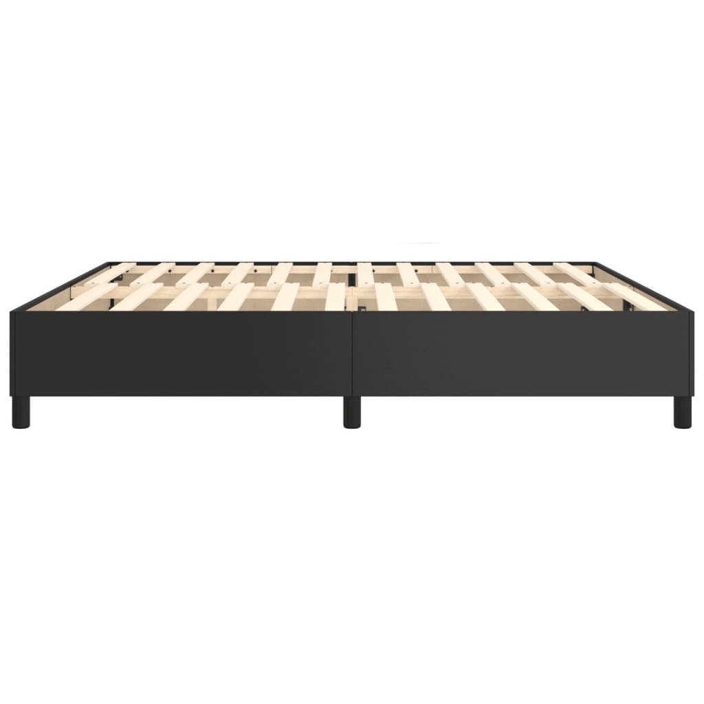 Okvir za krevet s oprugom crni 200x200 cm od umjetne kože