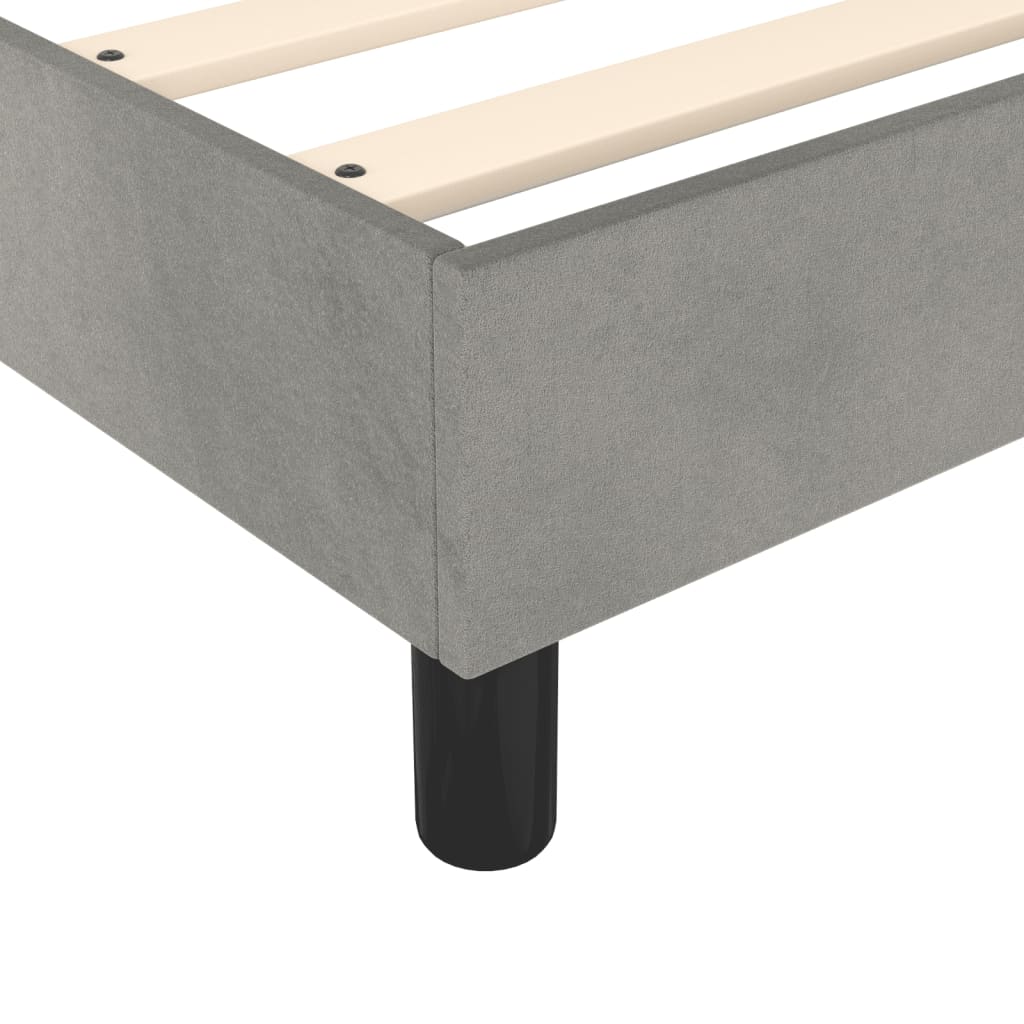 Okvir za krevet s oprugom svjetlosivi 80x200 cm baršunasti