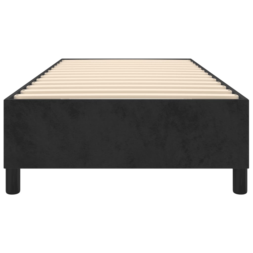 Okvir za krevet s oprugom crni 80 x 200 cm baršunasti