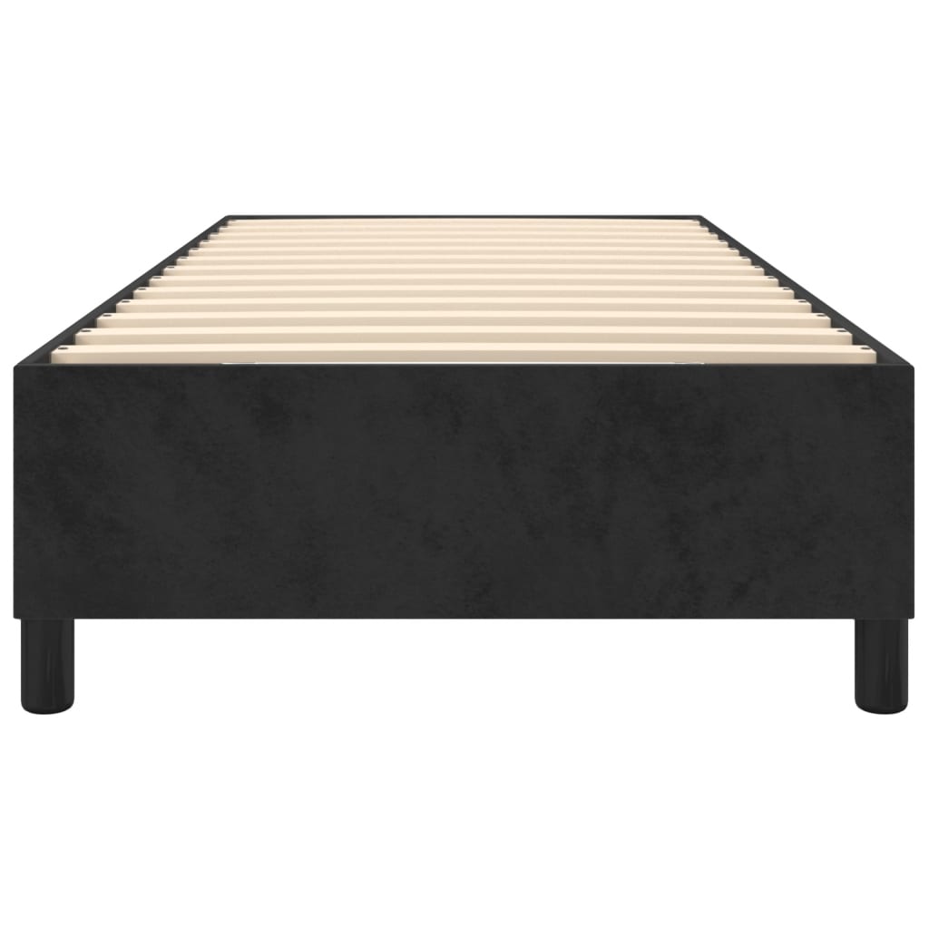 Okvir za krevet s oprugom crni 100x200 cm baršunasti