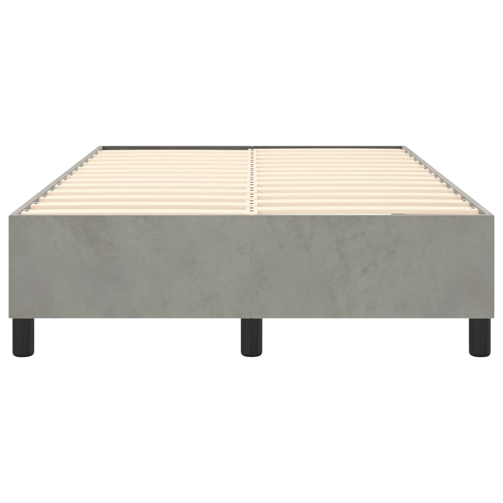 Okvir za krevet s oprugom svjetlosivi 120 x 200 cm baršunasti